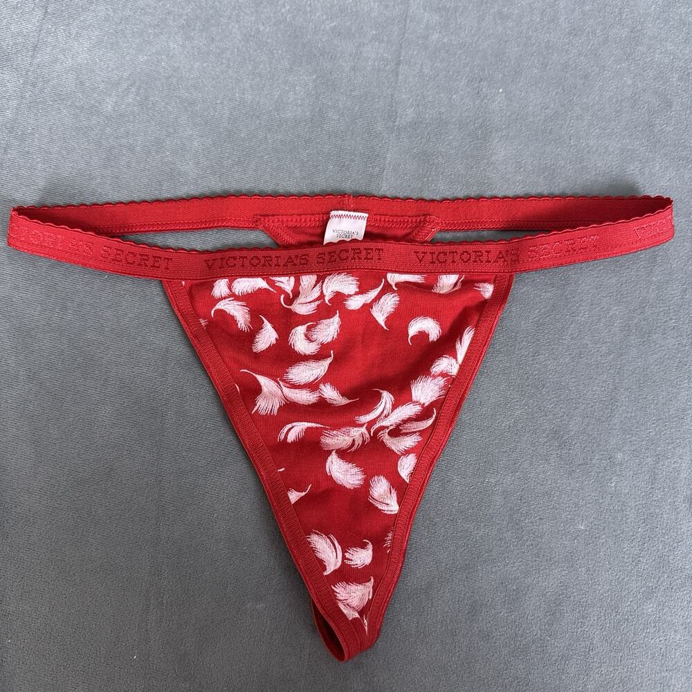NWT Vintage 2002 Victoria's Secret Signature V-String Panties M Cotton Y2K Rare